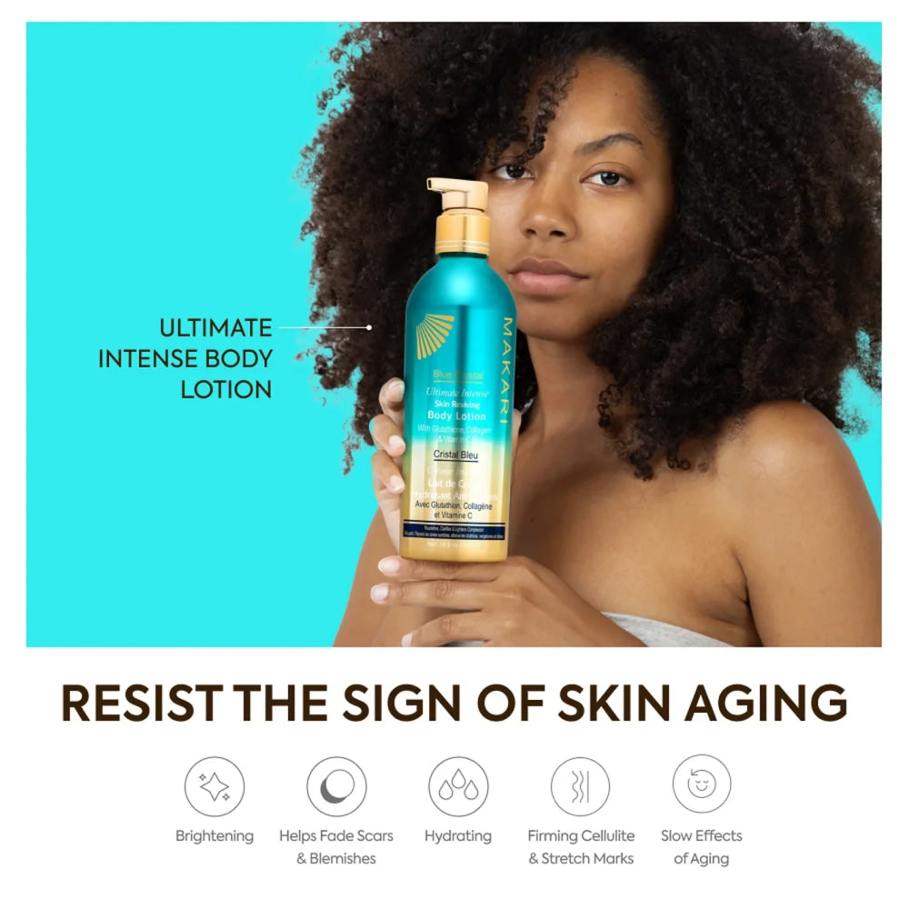 Makari blue crystal skin reviving body lotion