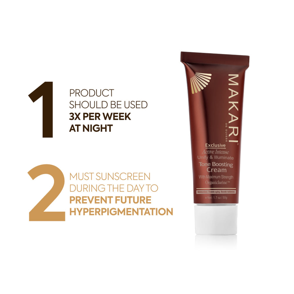 Exclusive active intense tone boosting face cream