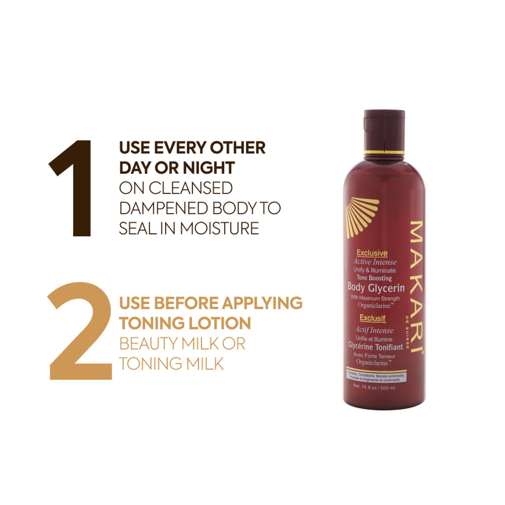 Exclusive active intense unify illuminate toning glycerin
