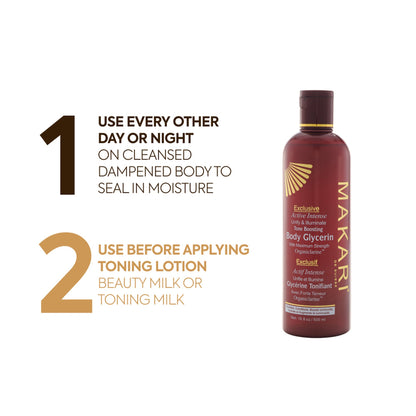 Exclusive active intense unify illuminate toning glycerin