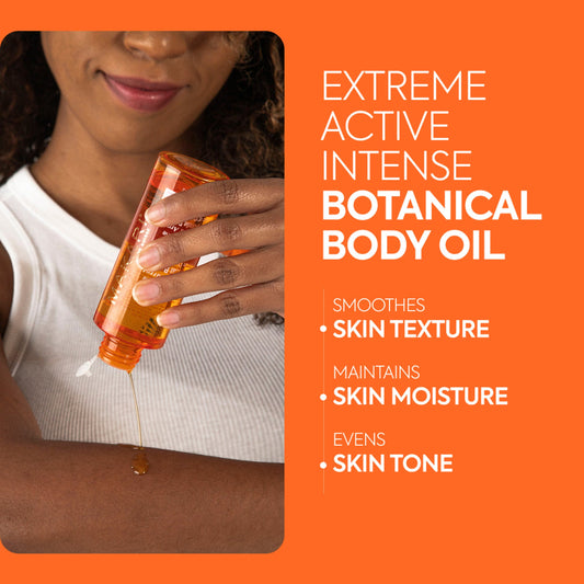 Extreme carrot botanical body oil skin texture stretch marks