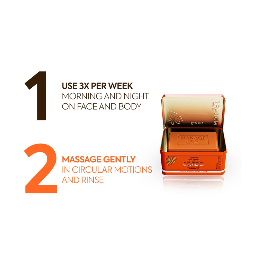 Extreme argan exfoliating soap with apricot seed extract