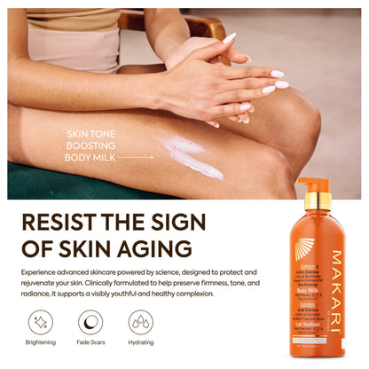 Makari extreme argan & carrot oil tone boosting milk