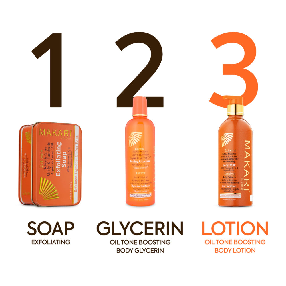 Makari extreme argan & carrot oil tone boosting milk