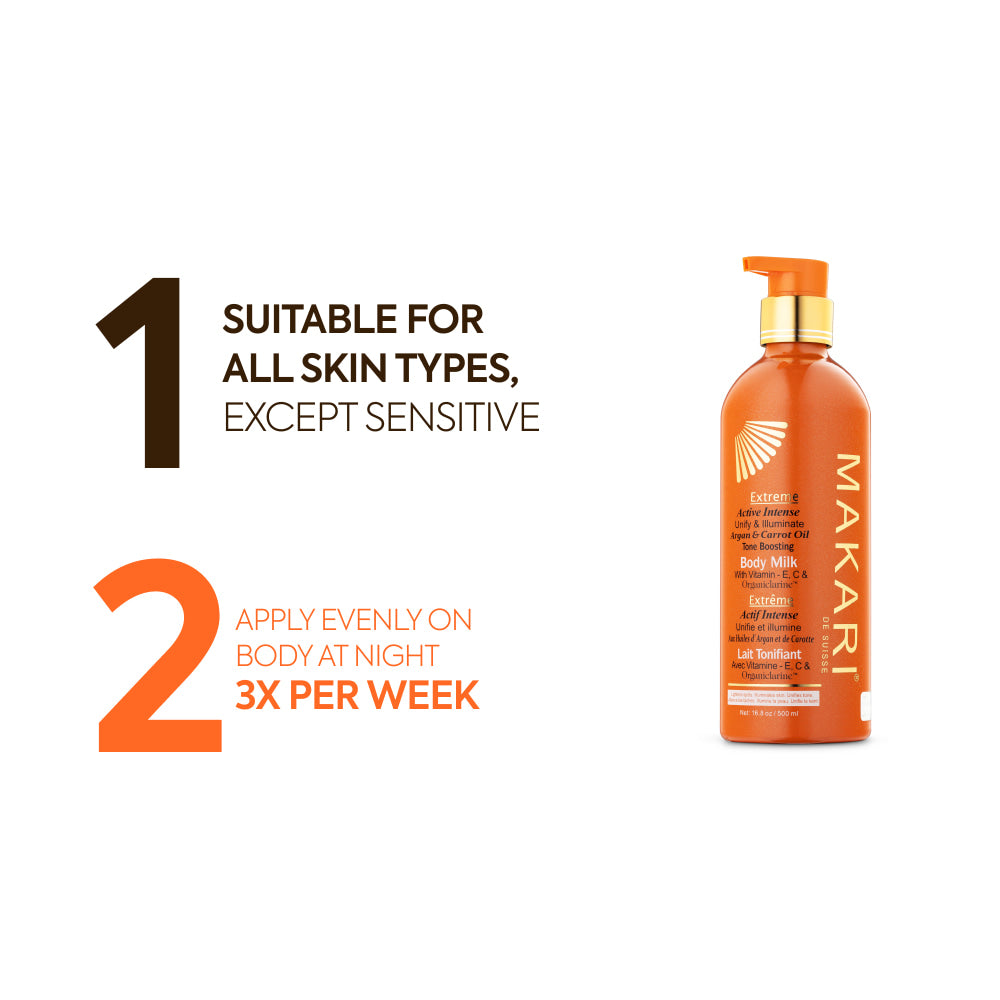 Makari extreme argan & carrot oil tone boosting milk