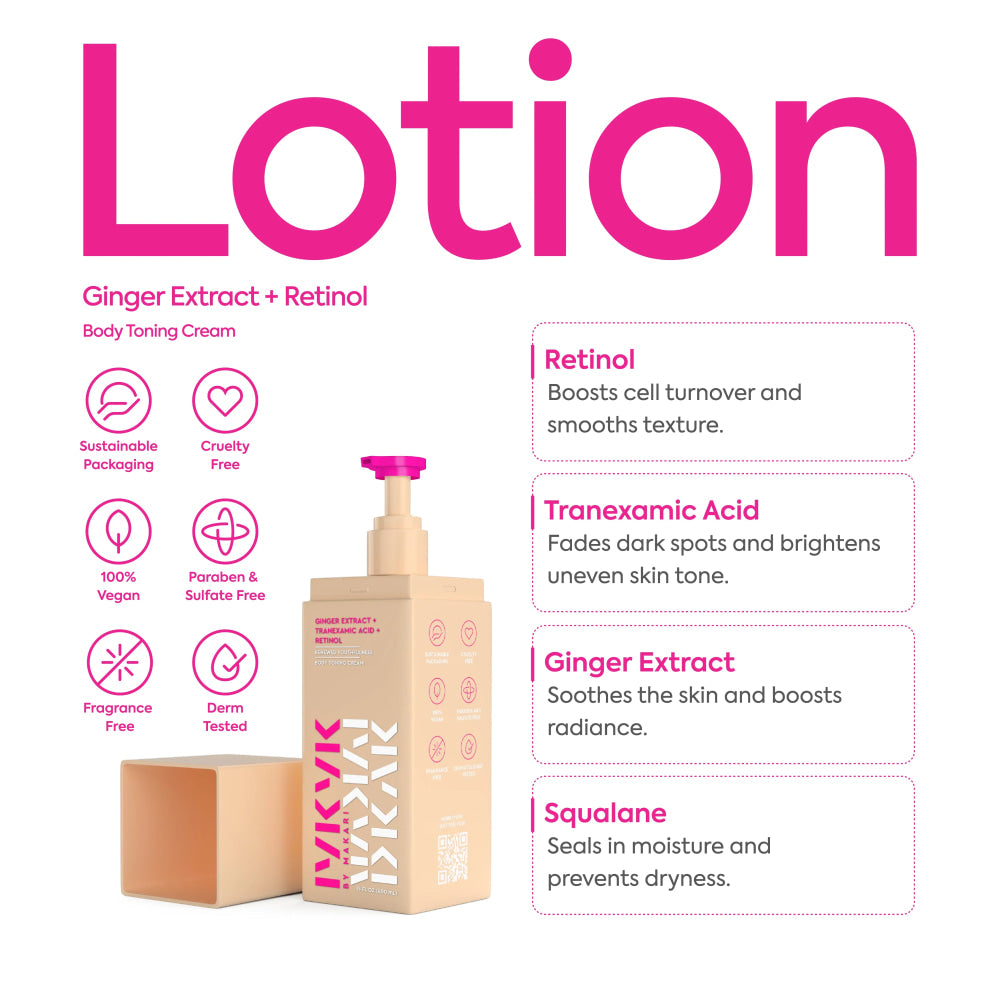 Ginger extract tranexamic acid retinol body cream