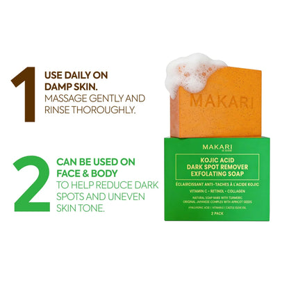 Kojic acid dark spot soap targeted treatment gently