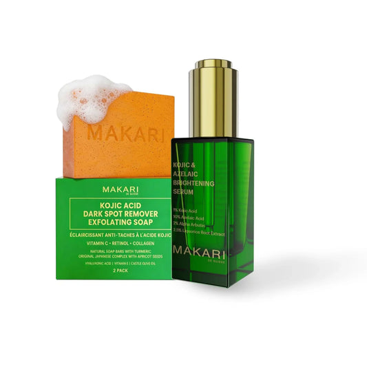 Fade stubborn dark spots with kojic azelaic acid kit