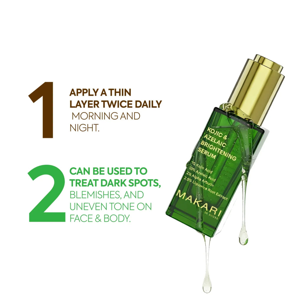 Powerful brightening serum kojic acid targets spots